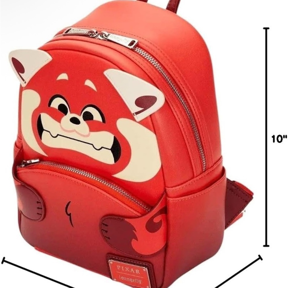 Loungefly Disney Pixar Turning Red Backpack & Cardholder NWT - Picture 9 of 9